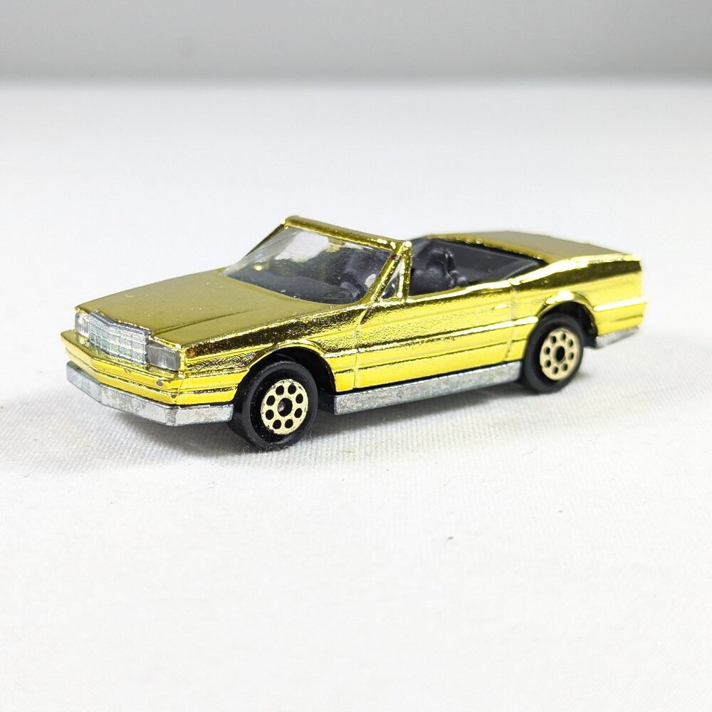 Vintage Majorette gold chrome Cadillac #253 convertible diecast toy car